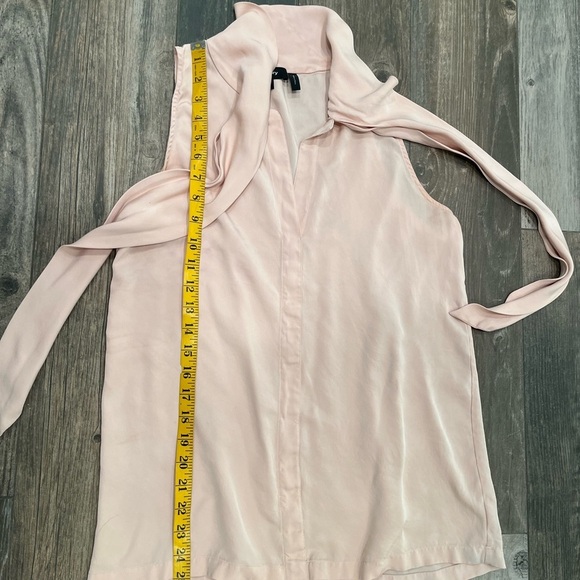 Theory Women's 100% Silk Scarf Sleeveless Halter Top Blouse Small Blush Pink - Picture 6 of 9